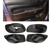 Solo LHD / RHD 4 puertas Coche Para VW Golf 4 MK4 Bora Jetta 1998-2005 Panel de apoyabrazos de puerta Cubierta de cuero de microfibra Embellecedor LHD Black