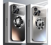 Lente de cámara de cristal de lujo para funda de carga inalámbrica magnética Magesafe para iPhone 11, 12, 13, 14, 15, 16 Pro Max Plus, funda a prueba de golpes For iPhone 13