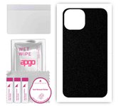 apgo Protective Skin Sticker for the back compatible with Apple iPhone 13 mini, Wrap Film, Foil, Vinyl - Pattern Matte Black