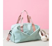 Bolsa de deporte para Yoga, bolsa de gimnasio para mujer, bolsa de entrenamiento de almacenamiento separada seca y húmeda, bolsa de viaje cruzada de gran capacidad negro