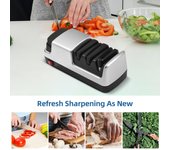 Afilador de cuchillos de cocina 4 en 1 Sistema de afilado de cuchillos eléctrico con abrasivos de diamante Herramienta de cocina para afilar y pulir 110V US plug