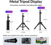 APEXEL Teléfono Móvil 36X Teleobjetivo Kit con Trípode de Metal Universal Teléfono Clip Lente Bolsa para negro