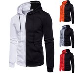 Chaqueta casual con cuello de chaqueta casual de patchwork de otoño/invierno para hombre M gris