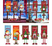 Bandera colgante de Feliz Navidad Adornos navideños para la puerta del hogar Adornos navideños Regalos navideños Decoración navideña 2024 Año Nuevo 2024