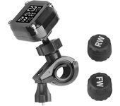 Sistema de monitoreo de presión de neumáticos TPMS para motocicletas: pantalla LCD inalámbrica, sensores externos, presión y temperatura en tiempo real, resistente al agua IP67 M5