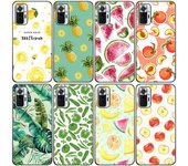 Funda de silicona con diseño de hojas verdes de verano, limón y fruta para Xiaomi Redmi Note 11, 10, 9, 8 Pro, 11T, 10T, 10S, 9S, 8T, 9, 9A, 9C, 9T, color negro Redmi 8