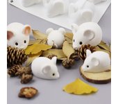 Molde de silicona con forma de ratón 3D, molde para hornear postres, utensilios de cocina para horno, utensilios para decoración de tortas con fondant