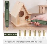 Kit de herramientas rotativas inalámbricas, amoladora eléctrica recargable por USB de velocidad Variable de 15000RPM, herramienta de corte US Plug gris