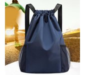 Mochila deportiva con cordón para deportes, fitness, viajes, exteriores, para mujer y hombre, gran capacidad, para gimnasio, natación, playa, bolsa de baloncesto negro