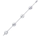 Les Trésors De Lily [K3379] - Bracelet Argent 'Bonheur' argenté (rhodié) - 12 mm plata