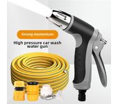 Boquilla telescópica de alta presión para lavado de vehículos con manguera de refuerzo multifunción T8 gun + connectors x3 + 5m hose