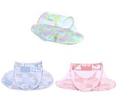 Mosquitera portátil para cuna de bebé, red antiinsectos plegable de verano para niños, tienda de campaña con rejillas de alta densidad para recién nacidos rojo