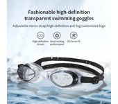Gafas de natación antivaho, impermeables, para piscina, deportivas, con bolsa, para hombres, mujeres, niños y niñas negro