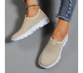 Zapatos planos de mujer ligeros y cómodos de moda Otoño 2024, nuevos zapatos de malla transpirable para mujer, zapatos casuales de moda para caminar, zapatos 36 gris