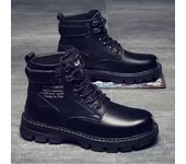 Botas de moto de moda para hombre, botas de plataforma para exteriores, botas altas de trabajo cómodas, zapatos impermeables para hombre 39