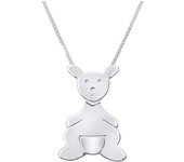 Pendentif Enfants - LÉA & ARTHUR - Kangourou - Argent 925 - Rhodié - Mixte