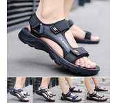Sandalias de moda para hombres Verano Transpirable Casual Sandalias de playa Gladiadores Zapatos romanos al aire libre Zapatos para vadear 45 azul