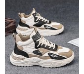 Zapatos de moda para hombre, otoño invierno, nuevos zapatos deportivos casuales, botines de plataforma para correr al aire libre, zapatillas vulcanizadas cómodas para hombre 39 beige