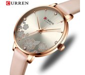 Reloj de cuarzo para mujer CURREN Reloj de pulsera analógico de moda femenina 3ATM Reloj impermeable para mujer con azul