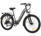 Bicicleta eléctrica DYU C1, motor de 350 W, batería de 36 V 10 Ah, neumáticos todoterreno de 26 x 2,5 pulgadas, velocidad máxima de 25 km/h, autonomía máxima de 65 km, frenos de disco dobles C1
