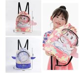 Bolsa de natación para niños, Combo de bolsa de separación en seco y húmedo, bolsa de almacenamiento impermeable, mochila portátil de dibujos animados para piscina de mar y playa