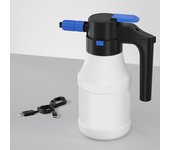 Pulverizador de espuma eléctrico de 1,5 l, bomba de espuma a batería, pulverizador de agua para lavado de automóviles blanco