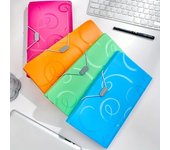 Carpeta de archivo expandible A6 multicapa con 13 cuadrículas, con hebilla, bolsa organizadora de gran capacidad para almacenamiento de datos en la escuela y la oficina. rojo