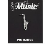 Les Trésors De Lily [Q3882] - Broche de plata 'Music' (saxofón) - 33x10 mm plata