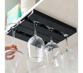 Estante para copas de vino de bar: sin necesidad de taladrar, ideal para cocinas y restaurantes, ideal para el hogar, colgador de copas de vino tinto. blanco
