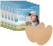 Parches faciales de protección solar UV para golf, hidratantes y transpirables, para golf, playa y viajes, 5 pares por juego. 5 pairs/box