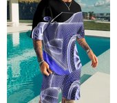 Conjuntos para hombre de verano, chándal, camiseta, ropa para hombre, ropa deportiva 3D de tendencia Vintage, trajes cortos de 2 piezas, traje para correr callejero a la moda XL