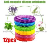 Anti nuisible,Bracelet répulsif anti-moustiques, 12 pièces, pour adultes et enfants, bracelets en spirale, contrôle - 12PCS[B3050]