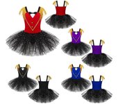 Vestido tutú de princesa inspirado en el maestro del anillo de circo brillante para fiesta de Halloween de Navidad para niñas disfraz de baile 2-3 Years rojo