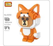 LOZ 9250 mundo Animal zorro oso Lowrie mascota monstruo modelo 3D DIY Mini bloques de diamante juguete de construcción para niños regalo sin caja