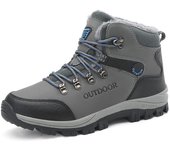 MCTIN Zapatillas de deporte de plataforma para hombre Zapatos casuales con cordones de felpa de invierno cálidos para hombres Zapatos deportivos antideslizantes 39 negro