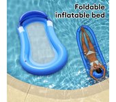 Colchón inflable para mujer, hamaca de agua, anillo de natación, flotador grande para niños, silla de tubo de natación, accesorios de flotadores de piscina azul
