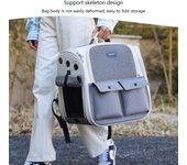 Mochila de tela Oxford para perros y gatos, bolso de gran capacidad con doble hombro para gatos, portátil, transpirable, plegable, para viajes al aire libre color rosa