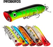 Señuelo de 10 colores, 8cm-12g, 6 #, anzuelo negro, cebo de plástico, cebo falso biónico