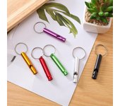 Silbato de supervivencia de aleación de aluminio para exteriores personalizable para emergencias, árbitros, tiendas de campaña, montañismo y primeros auxilios. About 4.7*0.9cm púrpura