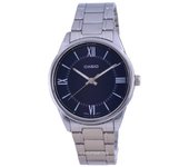 Reloj Casio de cuarzo analógico de acero inoxidable con esfera azul MTP-V005D-2B5 MTPV005D-2 para hombre azul