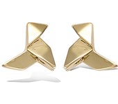 Les Trésors De Lily [P1228] - Pendientes 'Origami' chapados en oro (cazuela tradicional) - 10 mm oro