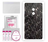 apgo Protective Skin Sticker for the back compatible with Xiaomi Mi Mix 2, Wrap Film, Foil, Vinyl - Pattern Carbon Black Pixel