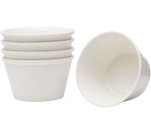 TAMAKI Cocotte Fortemore Blanco Juego de 5 Diámetro x Alto 180ml Apto 9,1 x 5,2 cm Apto para microondas/lavavajillas/horno T-662007