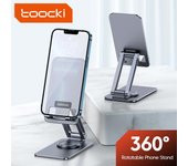 Soporte de teléfono Toocki, soporte de escritorio para teléfono móvil, soporte plegable de Metal para tableta, soporte Universal para iPhone 14 13 iPad Pro Air NO 360 Rotation gris