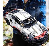 Modelo técnico de coche de carreras superdeportivo 1/10, 1631 piezas, bloques de construcción, automóvil, MOC, vehículo, ladrillos, juguetes de construcción para niños Porsche 911-1631Pcs