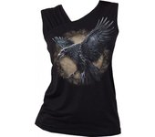 Spiral Direct - Camiseta sin mangas para mujer y mujer, diseño de alas de Raven Wise XXL negro