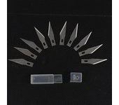Herramientas manuales de grabado antideslizantes, 10 Uds., cuchillas, cortador, bisturí, piezas de cuchillo, reparación de PCB, cuchillos artesanales 6