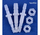 10 piezas/lote M6 ~ M16 conector de mamparo de 3 ~ 12 mm conectores directos de púas adaptador de pecera de acuario junta de manguera de bomba de aire conector rápido de riego de jardín 3-M6-4mm (10 Pieces)