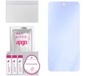 apgo Ultra-Clear 9H Hybrid protective glass compatible with LG Q52, flexible nano glass, great replacement for tempered glass, scratch-resistant, full