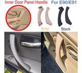 Juego completo de manijas de puertas interiores para BMW Serie 3, E90, E91, 318, 320, 325, 328, 330, 335, Panel de puertas interiores, manija, barra, embellecedor de tracción Black-Set-Right